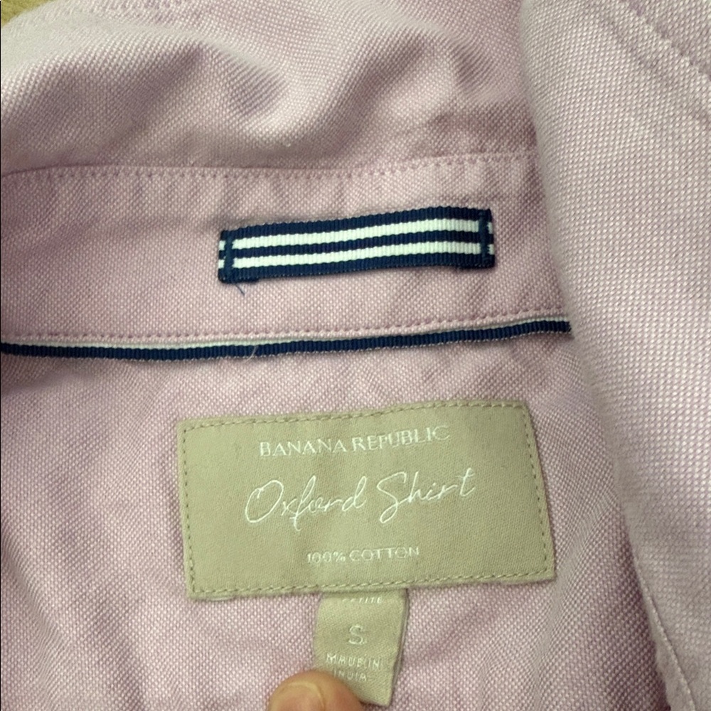 Two Banana Republic Light Purple and Blue Oxford Shirt - Picture 2 of 5